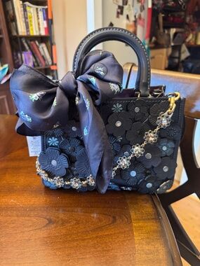 Coach 1941 Rogue 25 Tea Rose Bag Midnight Navy/Black Copper 58840 HTF Colorway
